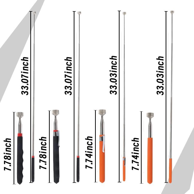 VortecSys Magnetic Pick Up Tool 8 Pack, Telescopic Magnet Sticks Extendable Length up to 30 inches, Best Gadgets Gifts for Boyfriend Husband Dad - Image 2